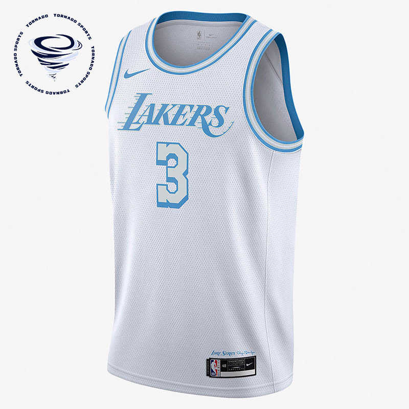 Nike/耐克正品NBA新款男白蓝色球类运动篮球背心CN1737-101