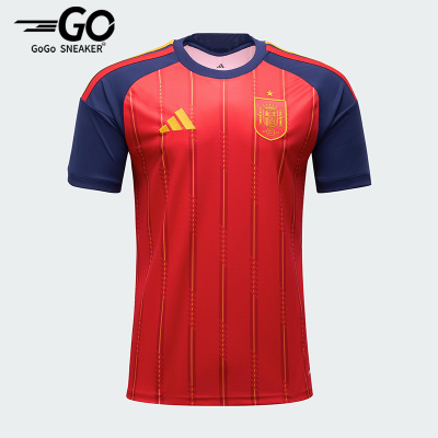 Adidas/阿迪达斯正品西班牙主场男士针织足球运动修身T恤JN4390