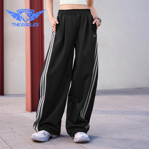 Adidas/阿迪达斯正品2026春季款女士耐穿宽松运动休闲长裤KR7594