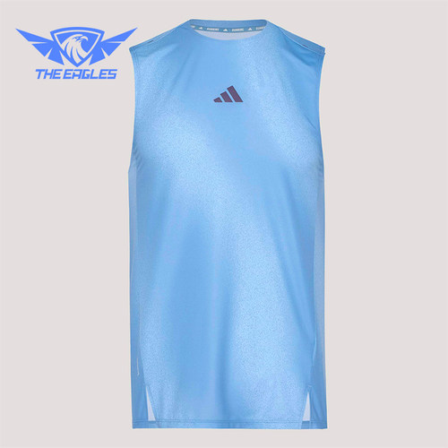 Adidas/阿迪达斯正品夏季男士透气无袖跑步训练运动背心T恤KY5047