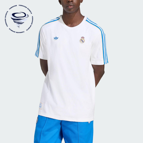 Adidas/阿迪达斯正品三叶草男士透气宽松比赛足球运动短袖JN3064