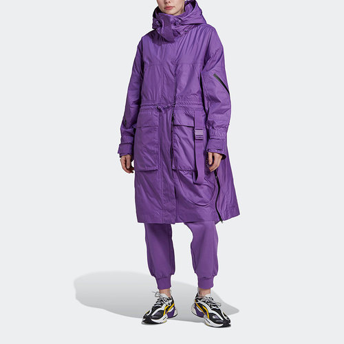 Adidas/阿迪达斯正品 新款女子时尚潮流长款运动休闲外套 HI6089