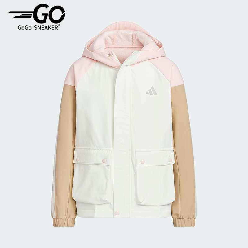 Adidas/阿迪达斯正品WOVEN JACKET儿童连帽保暖休闲外套KS0651