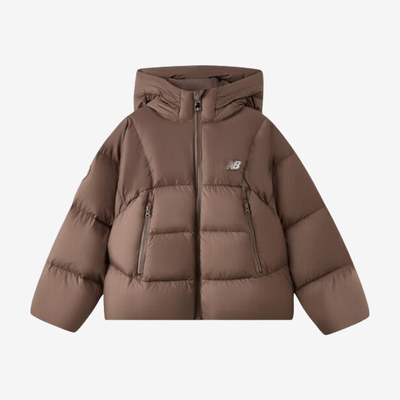 New Balance新百伦正品儿童连帽拉链短款舒适羽绒服7PF43022-BW