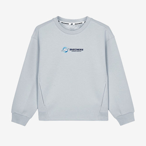 Skechers斯凯奇正品kids儿童套头字母运动休闲卫衣P125K008-02P1