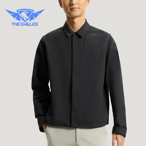 Adidas/阿迪达斯正品武宗系列新款男黑色经典亲肤夹克外套KG0840