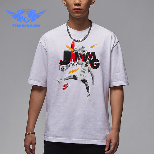 Nike/耐克正品JORDAN男士针织宽松圆领休闲运动短袖HJ2930-100