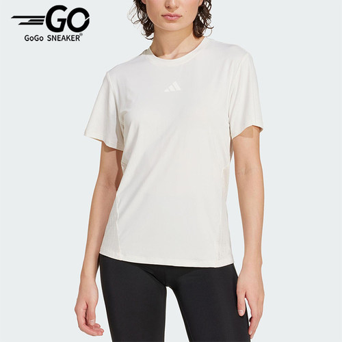 Adidas/阿迪达斯正品2025夏季款女士经典健身运动训练T恤JZ6282