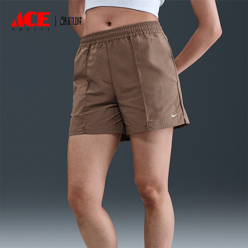 Nike/耐克正品纯色松紧腰三分休闲短裤新款经典女短裤FV6623-233