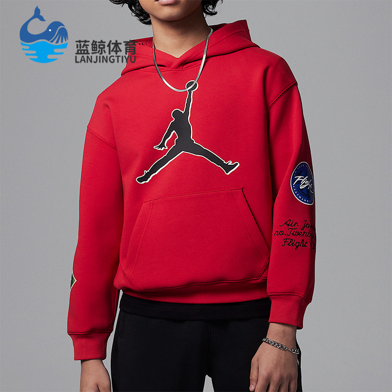 Nike/耐克正品JORDAN大童运动针织保暖图案卫衣II0289-687