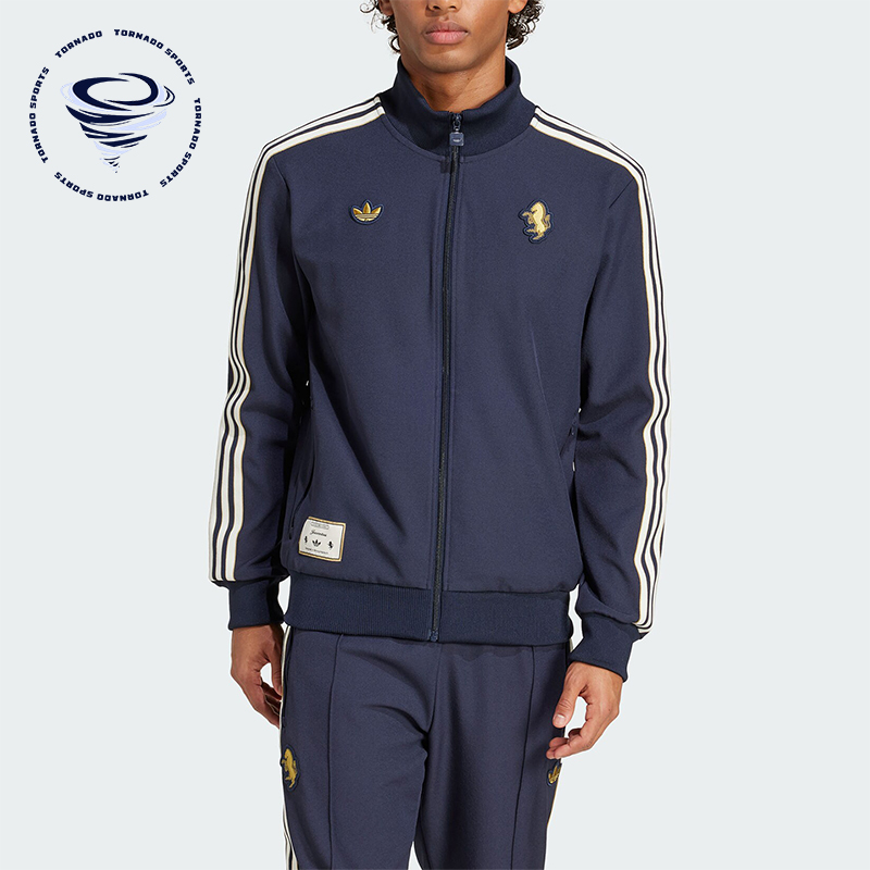Adidas/阿迪达斯正品三叶草尤文图斯足球男士经典运动外套JF0459
