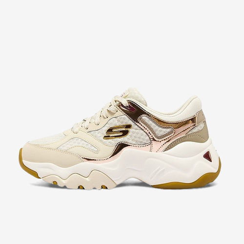 Skechers斯凯奇正品D'LITES3.0香槟熊女低帮老爹鞋12958-GYNV