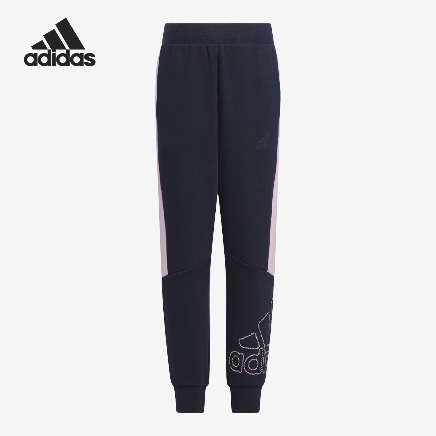 Adidas/阿迪达斯正品LK SP PNT 小童针织跑步运动裤IA8242