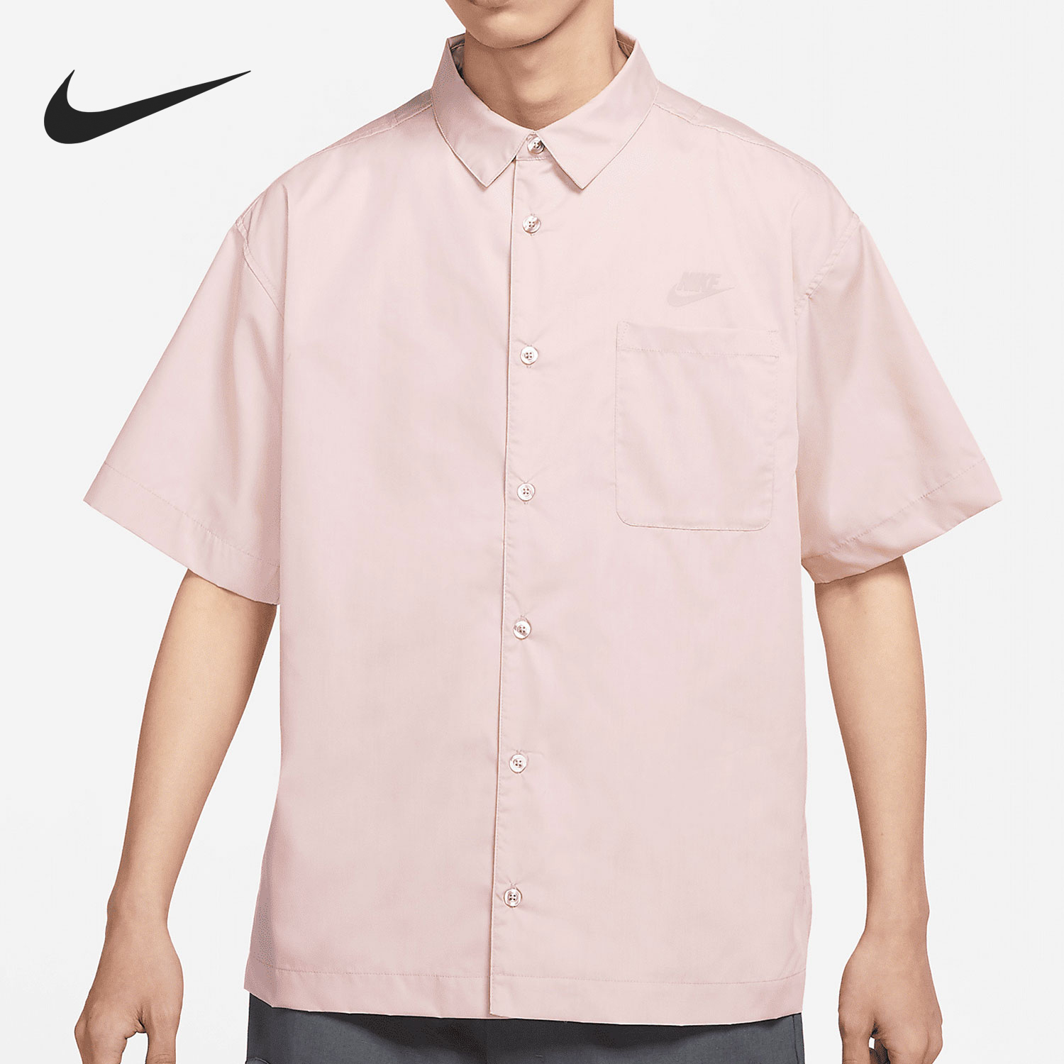 Nike/耐克官方正品夏季男士吸湿排汗翻领T恤宽松衬衫DM8686-222