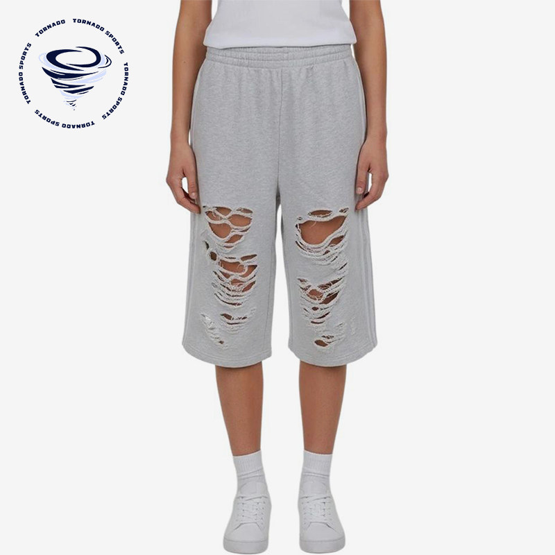 Adidas/阿迪达斯正品三叶草女士针织条纹中腰休闲短裤LC6461