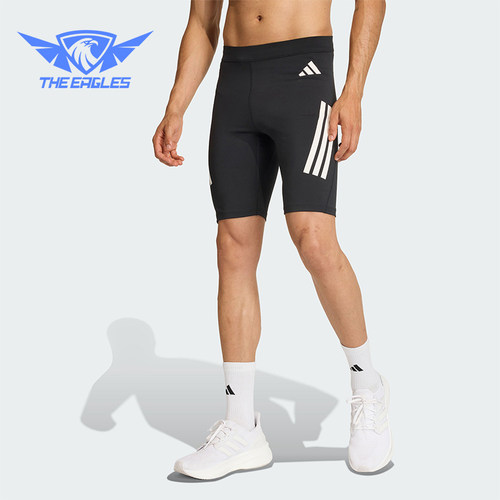 Adidas/阿迪达斯正品夏季男士休闲跑步紧身运动弹力短裤JZ2478