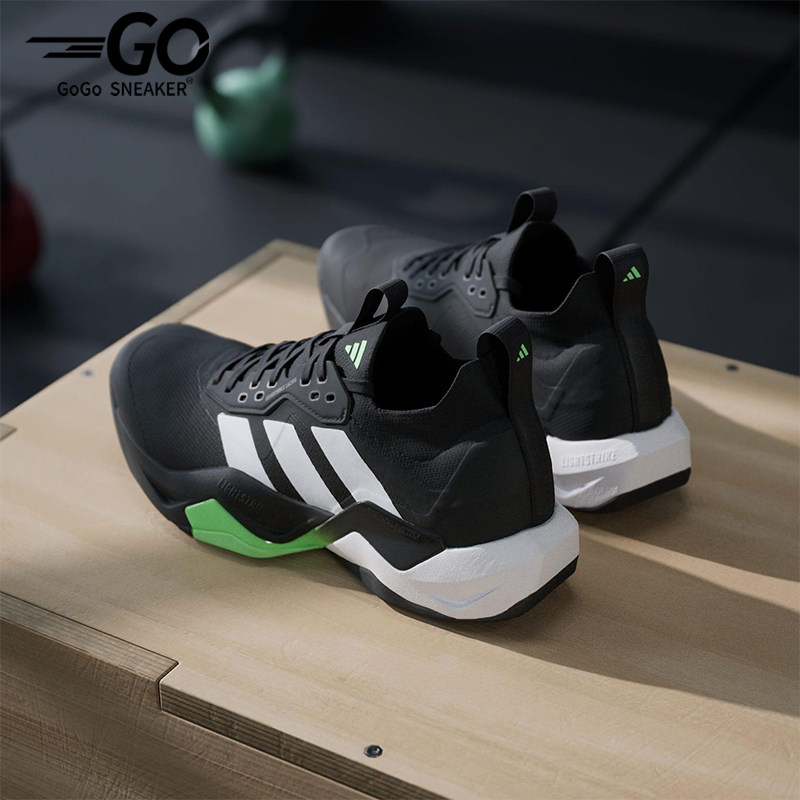 Adidas/阿迪达斯正品2025男士减震透气网面系带运动训练鞋JS3167