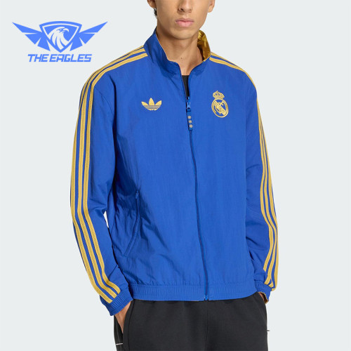 Adidas/阿迪达斯正品三叶草男士休闲双面穿足球运动外套JZ2236