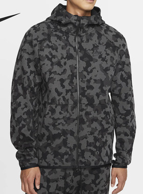 Nike/耐克正品NSW TECH FLEECE男子全长拉链开襟印花连帽衫CJ5976