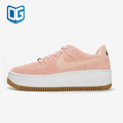 Nike/耐克正品AirForce1Sage新款女粉色包裹板鞋AR5339-603