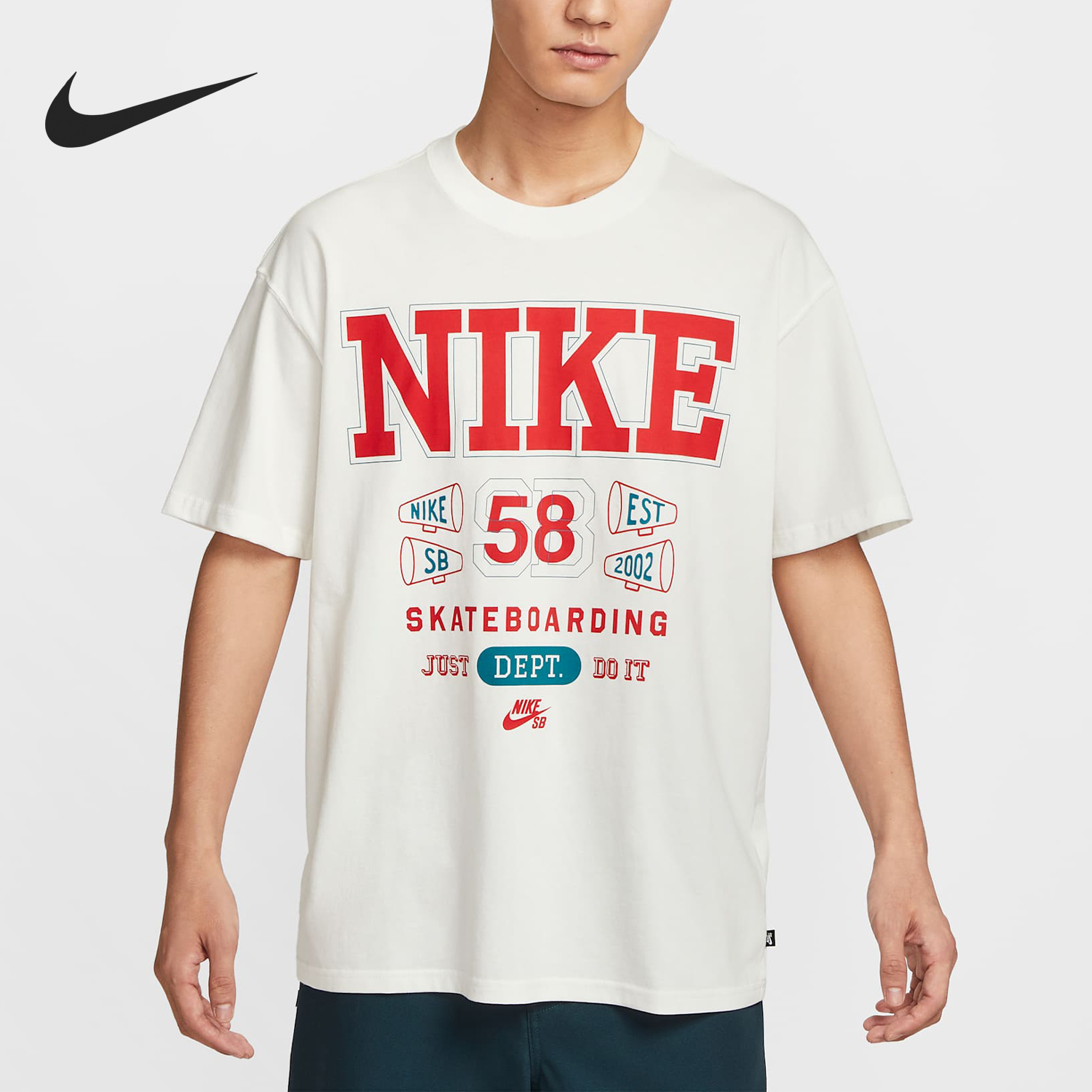 Nike/耐克官方正品2025秋季款男士宽松图案印花短袖HV1312-133
