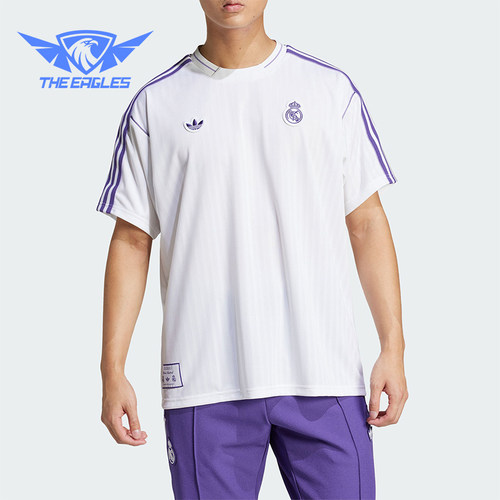 Adidas/阿迪达斯正品三叶草男士足球透气休闲训练短袖JF2581