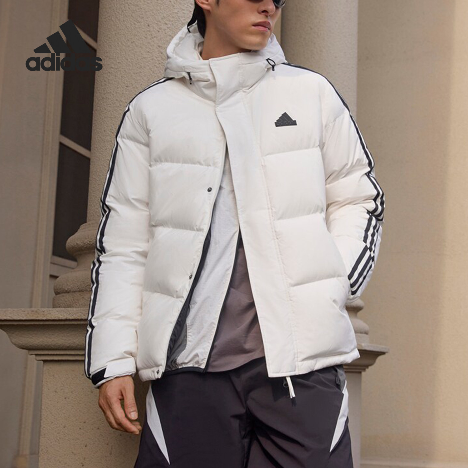 Adidas/阿迪达斯正品新款男女防泼水保暖连帽羽绒服JW6736,运动服/休闲服装,运动羽绒服,淘宝优惠券,粉丝福利购,淘宝优惠卷