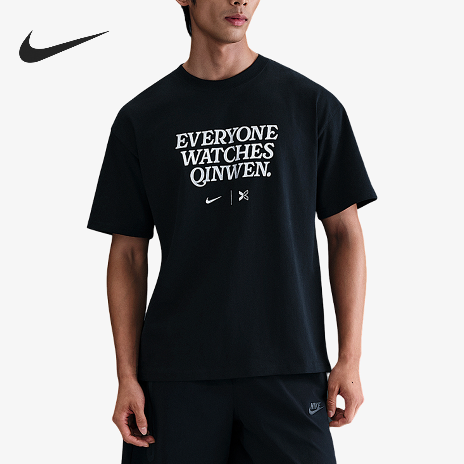 Nike/耐克官方正品2025男士柔软厚实字母印花运动T恤IM3086-010