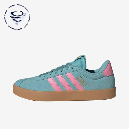 Adidas/阿迪达斯正品VLCOURT3.0新款女经典蓝粉色德训鞋IH6518