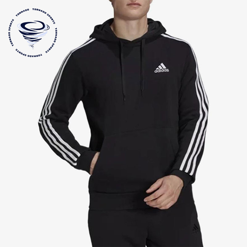 Adidas/阿迪达斯正品春秋男士印花抽绳经典连帽长袖卫衣GK9072