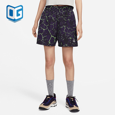 Nike/耐克正品新款女士运动透气满印梭织休闲短裤FB7863-555