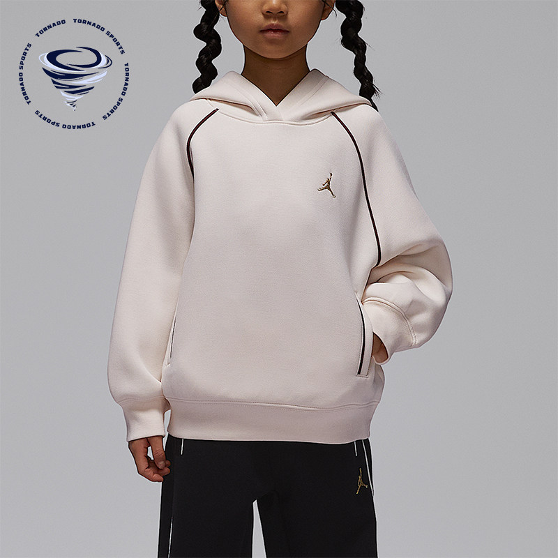 Nike/耐克正品JORDAN小童休闲连帽针织刺绣运动卫衣IR8335-134