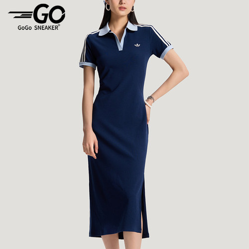 Adidas/阿迪达斯正品三叶草女士时尚日常经典修身连衣裙KY5698