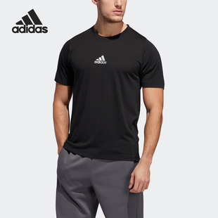 男子训练运动圆领短袖 Adidas 新款 秋季 T恤ED8320 阿迪达斯正品