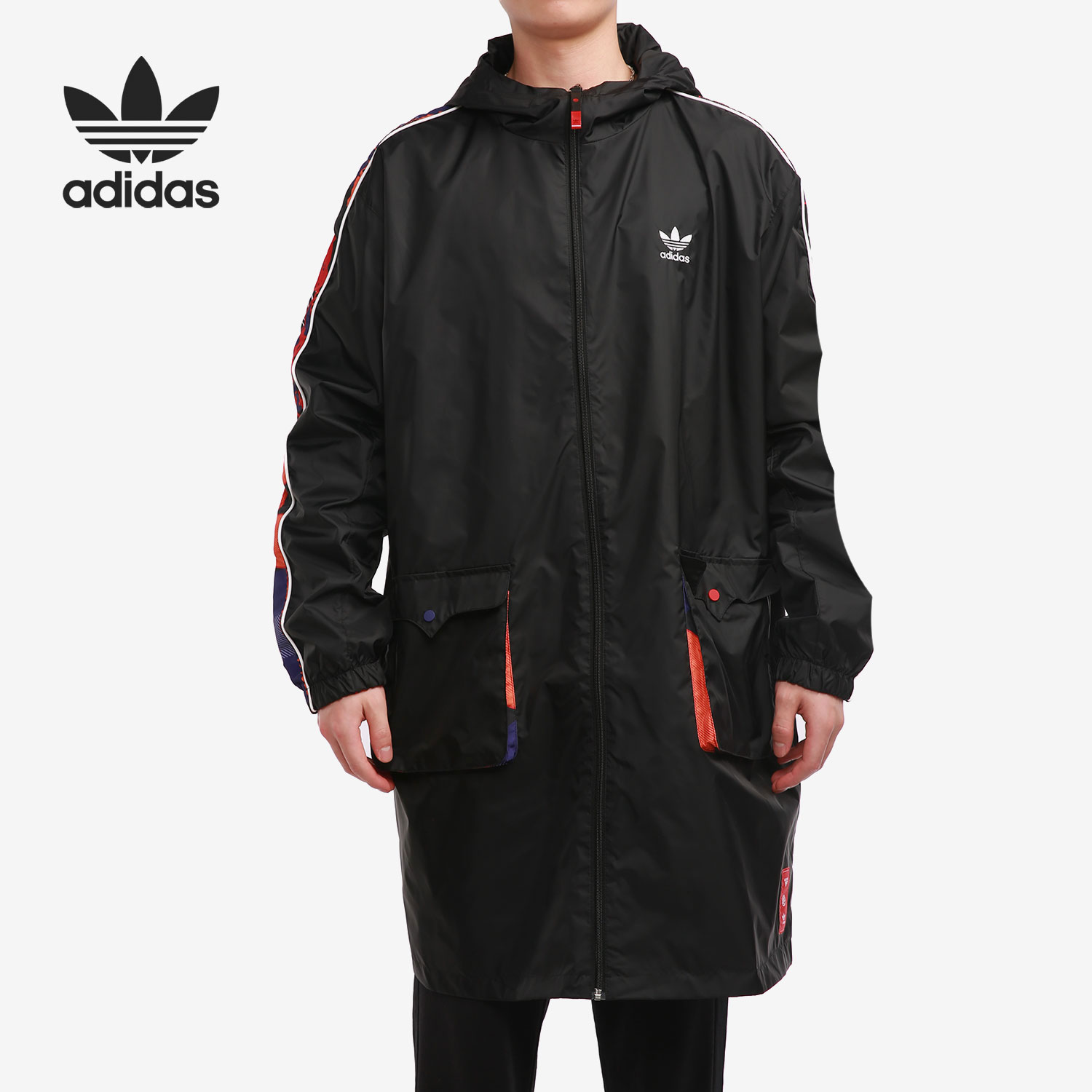 Adidas/阿迪达斯正品三叶草CNY Parka男子春秋连帽运动外套GN5451