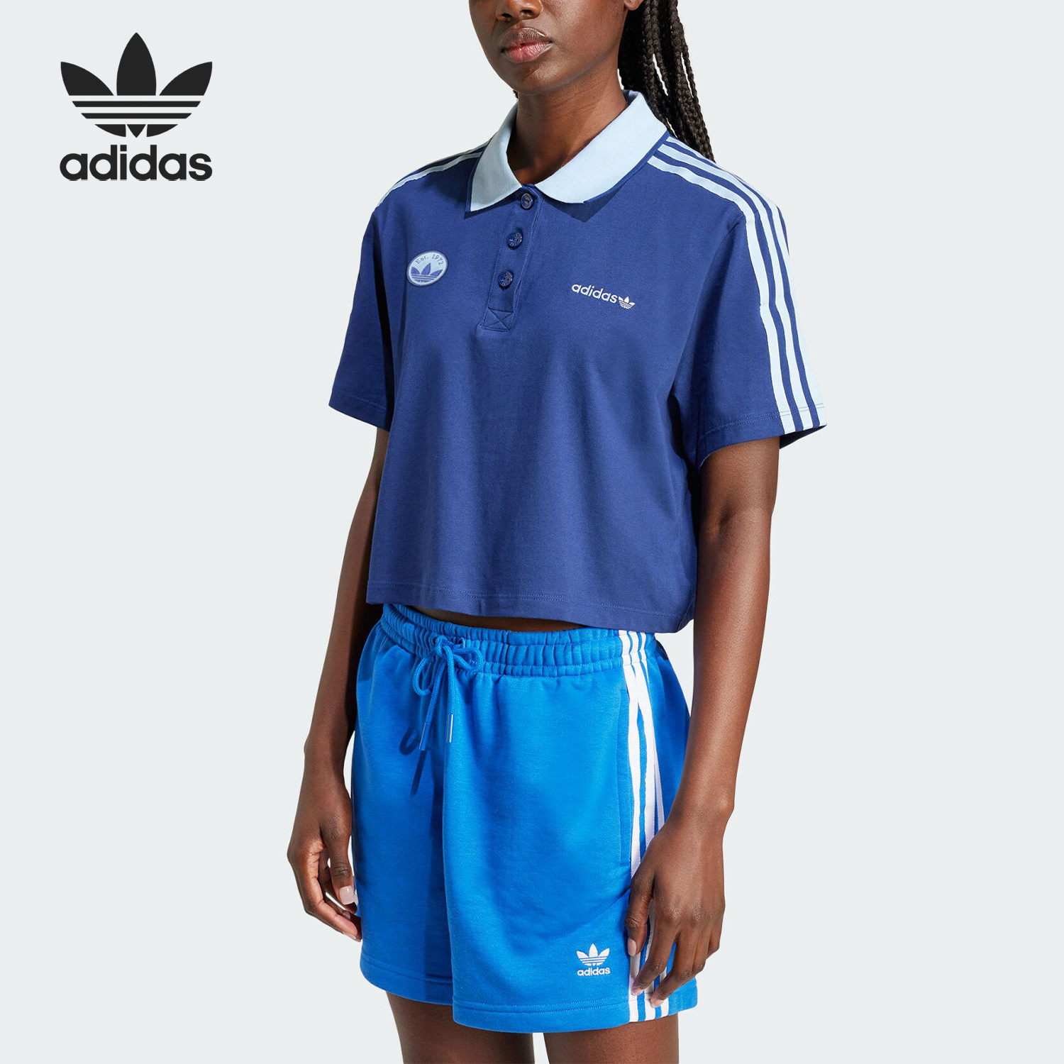 Adidas/阿迪达斯正品三叶草女士运动休闲透气时尚短袖IX3543
