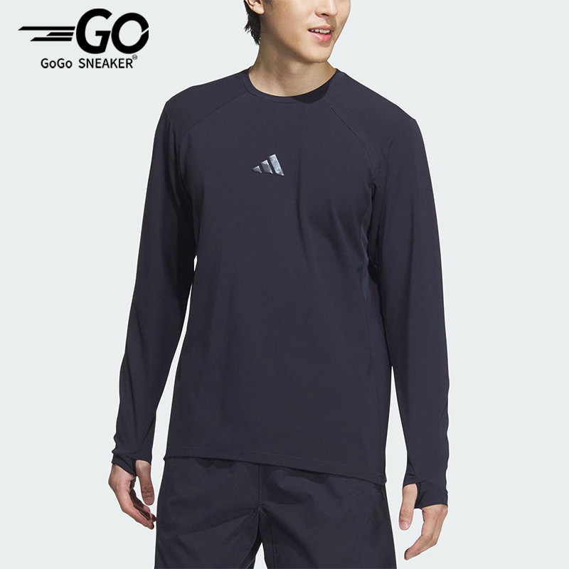 Adidas/阿迪达斯正品2025春季男士针织三条纹经典运动长袖JM2018