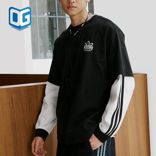 Adidas/阿迪达斯正品三叶草男女圆领简约经典运动短袖T恤KC3107