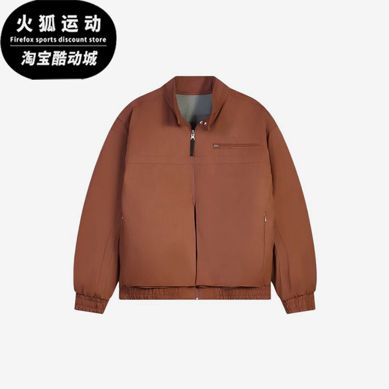 Puma/彪马正品男棕色双面穿立领拉链飞行员经典风格棉服636238-28
