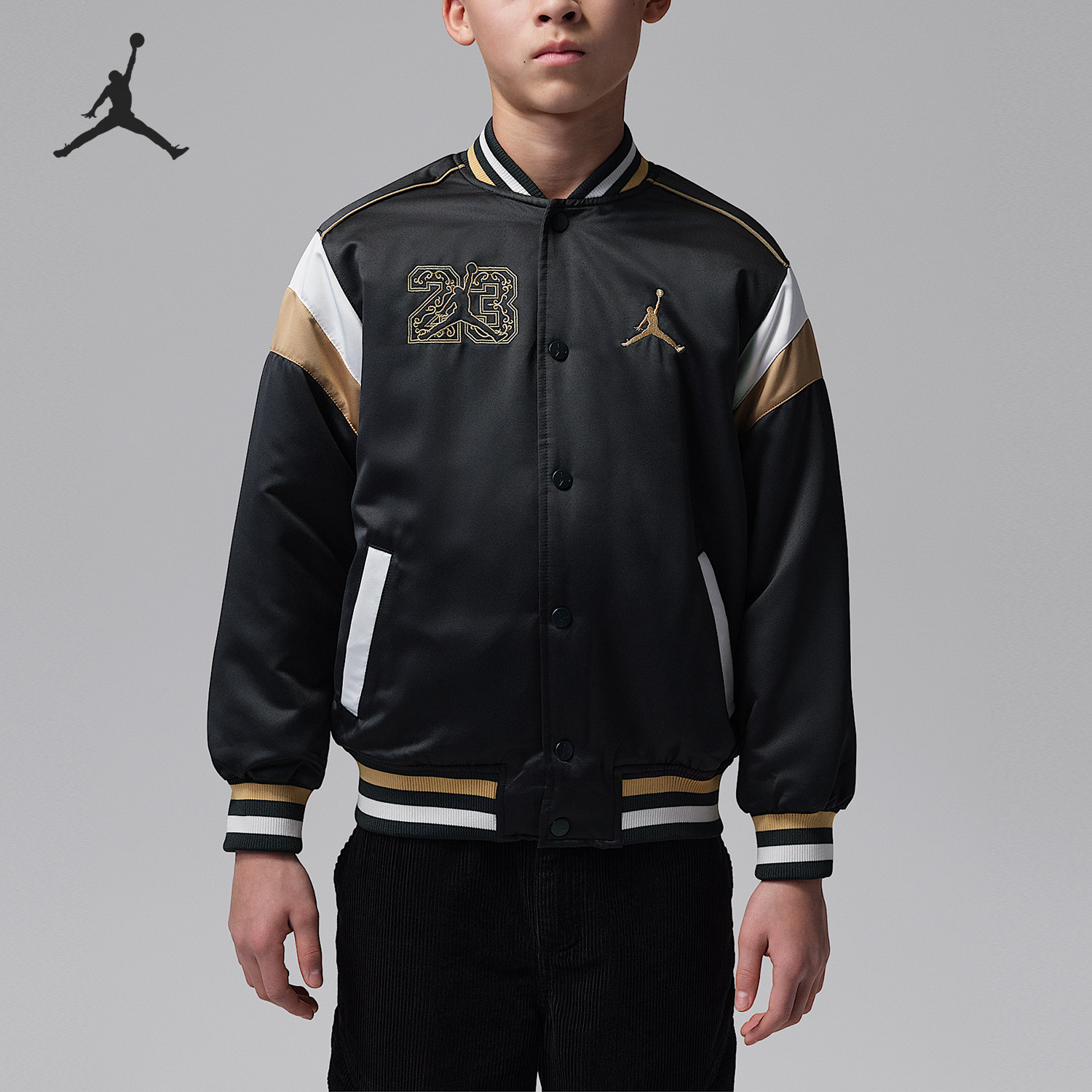 Nike/耐克正品JORDAN大童休闲拼接刺绣立领运动外套IU5375-010,童装/婴儿装/亲子装,普通外套,淘宝优惠券,粉丝福利购,淘宝优惠卷