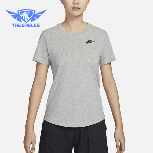 Nike/耐克正品2025女士日常圆领套头透气耐穿运动短袖DX7903-063
