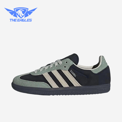 Adidas/阿迪达斯正品SambaOG新款女黑银绿色经典街头板鞋JI2680