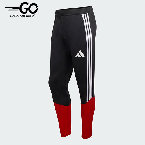 Adidas/阿迪达斯正品2025冬季款男士耐穿修身拼接足球长裤KB4442