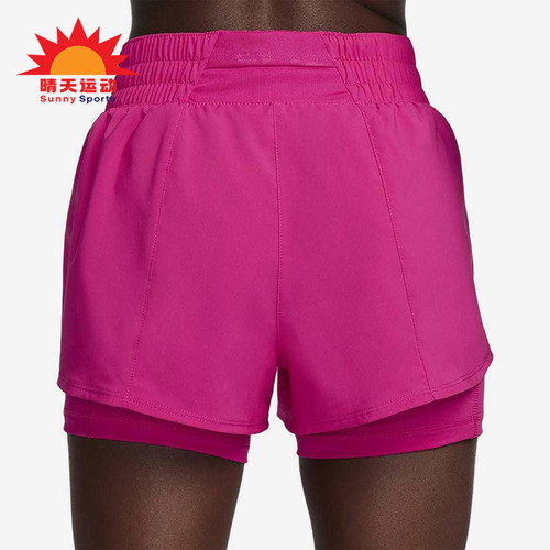 Nike/耐克正品2025女士运动二合一梭织印花跑步短裤DX6013-615