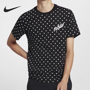 Nike/耐克正品夏季新款男士波点花纹圆领休闲短袖AJ3709-010