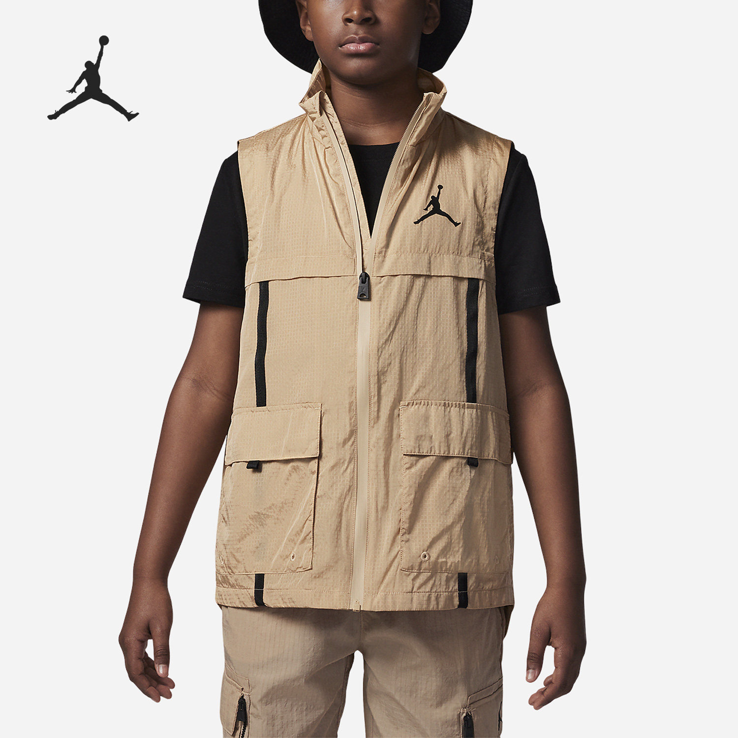 Nike/耐克正品Air Jordan大童休闲夹克运动马甲FJ6408-200,童装/婴儿装/亲子装,马甲,淘宝优惠券,粉丝福利购,淘宝优惠卷