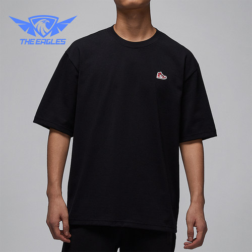 Nike/耐克正品JORDAN男士时尚简约宽松透气针织短袖T恤HJ2327-010