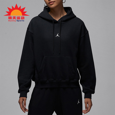 Nike/耐克正品JORDAN女士休闲连帽针织刺绣套头卫衣IB2499-010