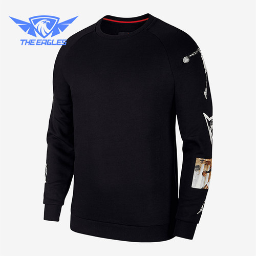 Nike/耐克正品JORDAN男士运动印花圆领针织卫衣CD5872-010