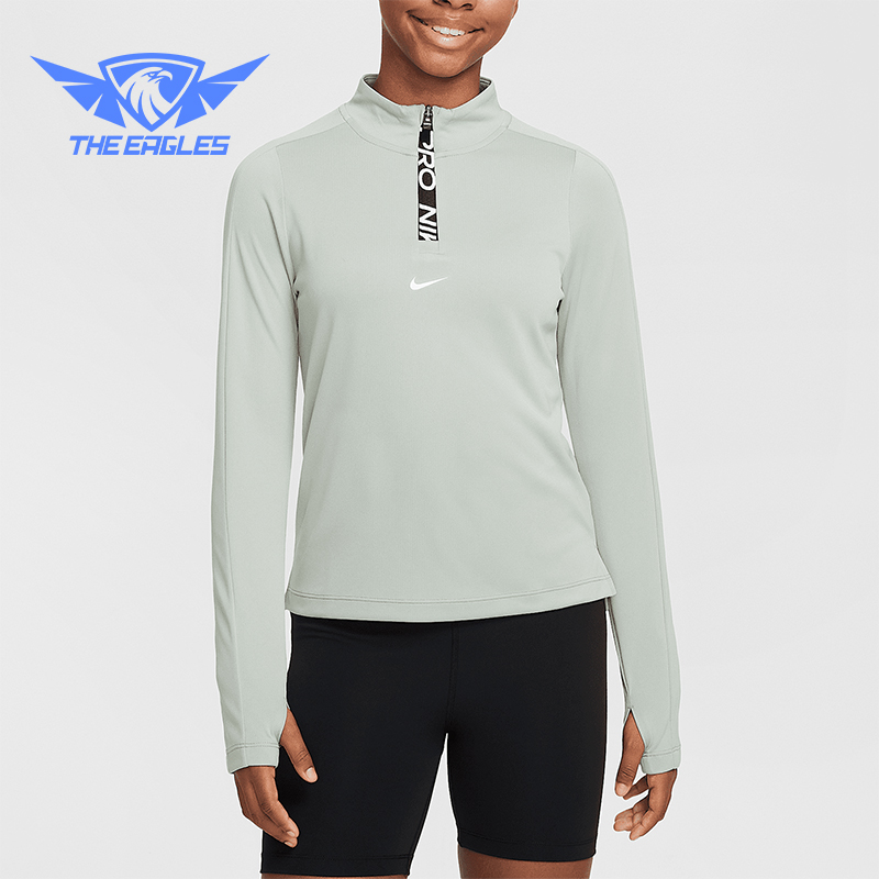 Nike/耐克正品Pro Dri-FIT大童半拉链训练长袖T恤FN9025-370